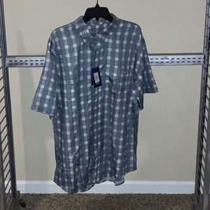 Huk Tide Point Fish Plaid Short Sleeve